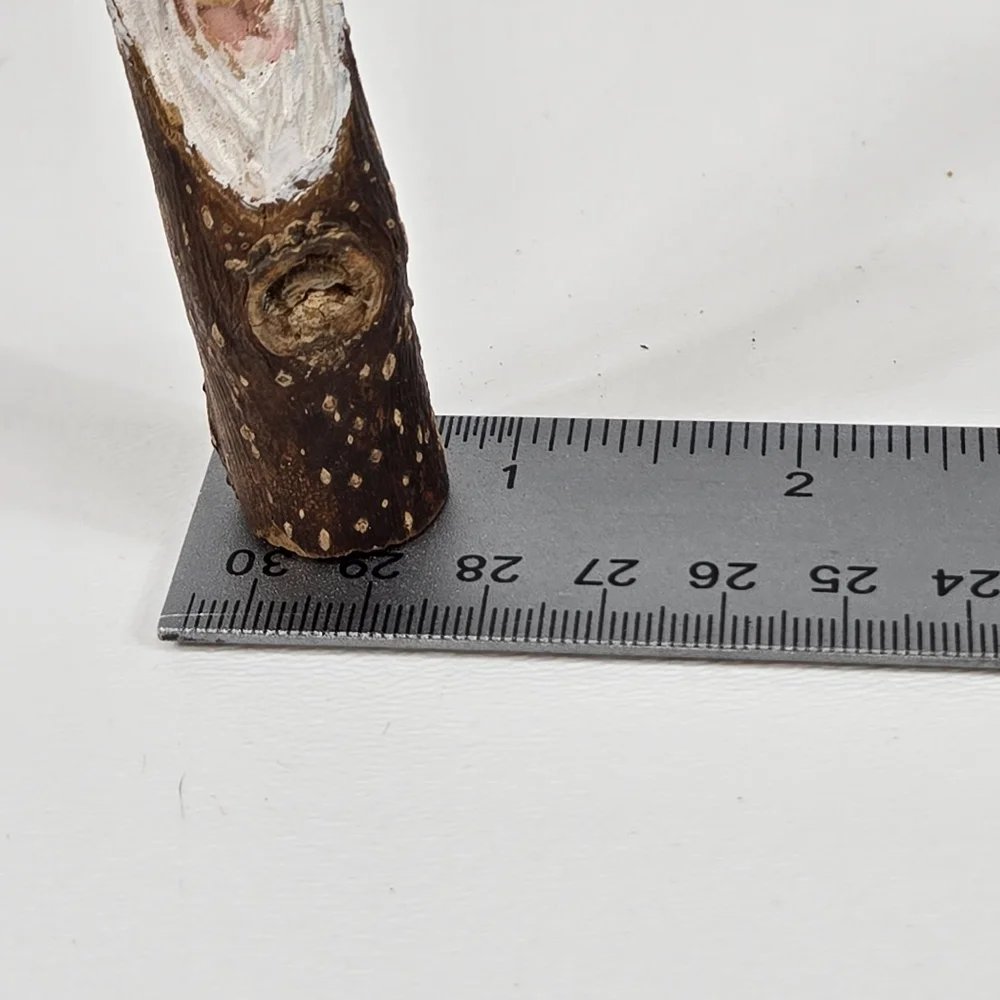 VTG Hand Carved Cottonwood Bark Folk Art Skinny Santa Claus‎ Elf Holiday